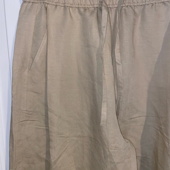 Darling, journey easy pant tan Linen Beige Cream barrel wide leg pull on S NWT - Picture 3 of 16
